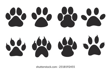 Paw print animal footstep vetor