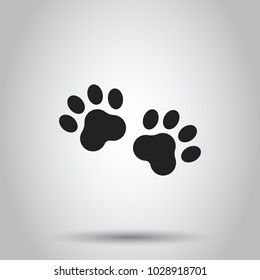 Paw Print Animal Icon. Vector Illustration On Isolated Background. Business Concept Dog Or Cat Pawprint Pictogram.