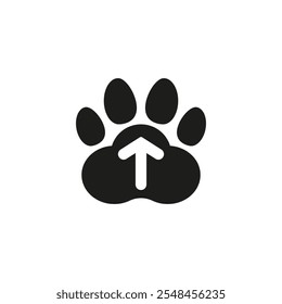 A paw print with an arrow pointer inside.