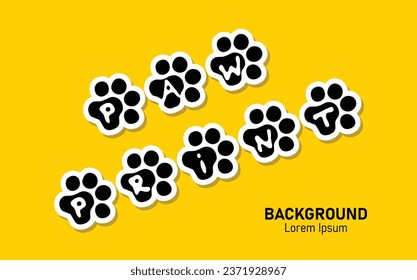 Paw print background - Dog paw - Cat paw