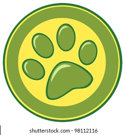 Paw Print Banner. Vector Illustration