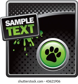 paw print black halftone grungy ad