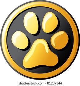 paw print button (icon)