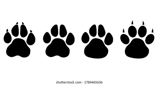 Paw Print Cat, Dog, Puppy Pet . Flat Style - Stock Vector.