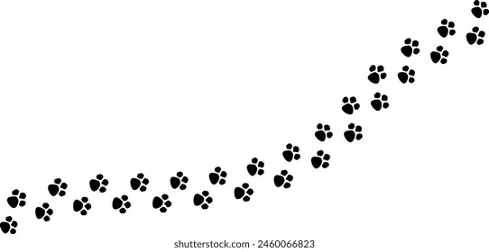 Impresión de la pata gato, perro, cachorro mascota rastro. Estilo plano - Vector estándar.