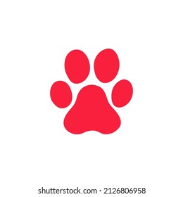 Paw print. Cat footprint. Vector illustration. Logo.