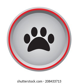 paw print circular button