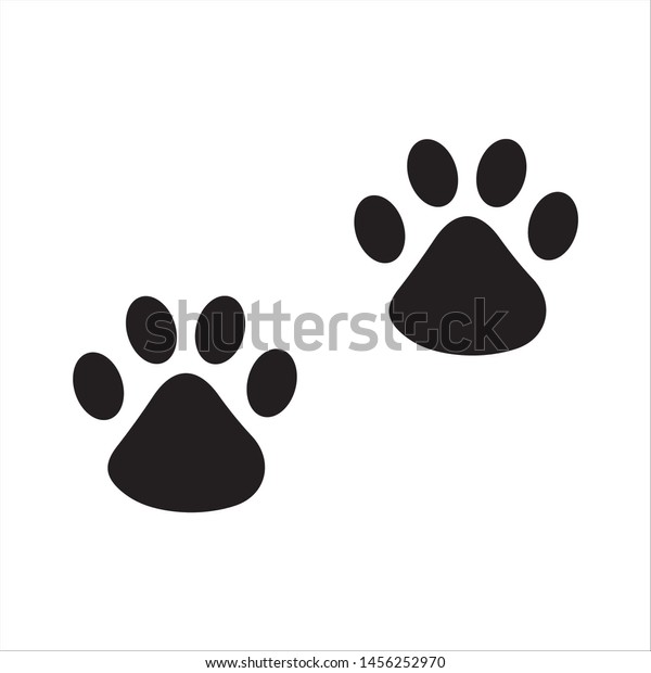 Paw Print Couple Vector Icons Vector Stock Vector (Royalty Free ...