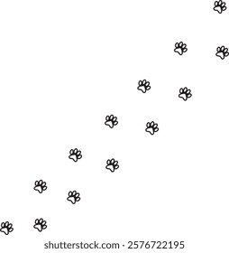 Paw Print design on white background