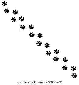 Paw print dog