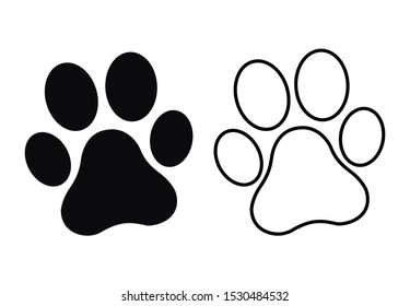 Paw Print. Dog or cat paw