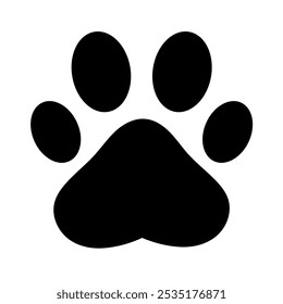 Paw print dog and cat Vetor. ícone do cão de pegada. Ilustração do vetor do ícone Paw. 
