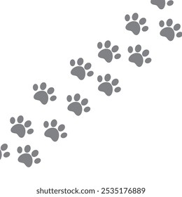 Paw print dog and cat Vector. footprint dog icon. Paw icon vector illustration. 