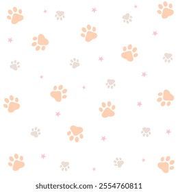 Paw print dog and cat Vector. footprint dog icon. Paw icon vector illustration.