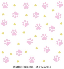 Paw print dog and cat Vector. footprint dog icon. Paw icon vector illustration.