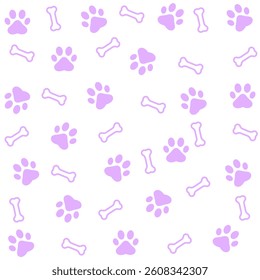 Paw print dog and cat Vector. footprint dog icon. Paw icon vector illustration.