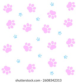 Paw print dog and cat Vector. footprint dog icon. Paw icon vector illustration.
