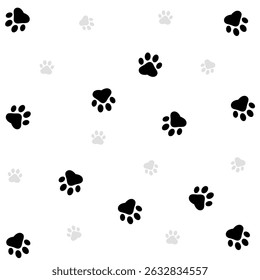 Poot print hond en kat Vector. voetafdruk hond icoon. Illustratie van de Paw-pictogram vector.	
