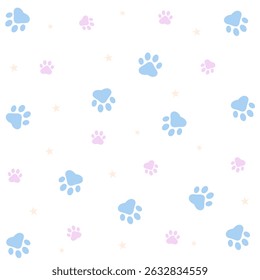 Paw print dog and cat Vector. footprint dog icon. Paw icon vector illustration.	
