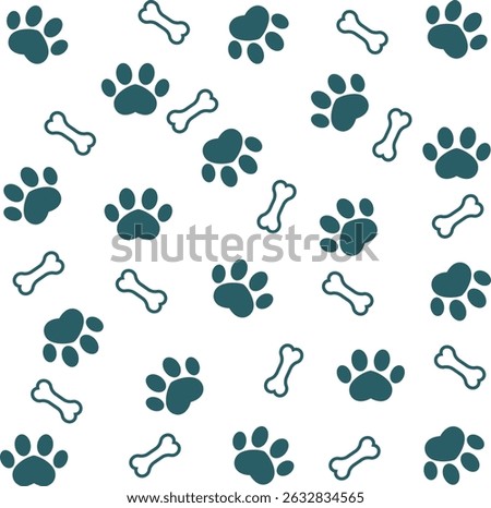 Paw print dog and cat Vector. footprint dog icon. Paw icon vector illustration.	
