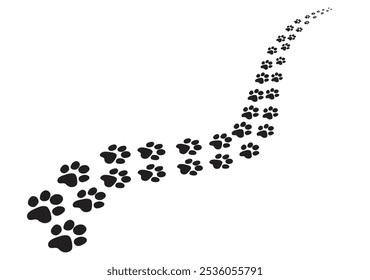 Paw print, Dog foot step black and white, animal foot print, dog step, paw foot step on white background, Paw print on white background