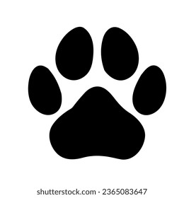 Paw print with five prints