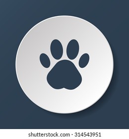 Paw Print. Flat design style eps 10