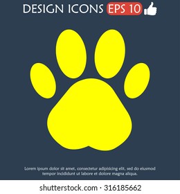 Paw Print. Flat design style eps 10