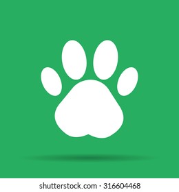 Paw Print. Flat design style eps 10