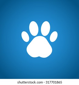 Paw Print. Flat design style eps 10