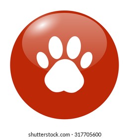 Paw Print. Flat design style eps 10