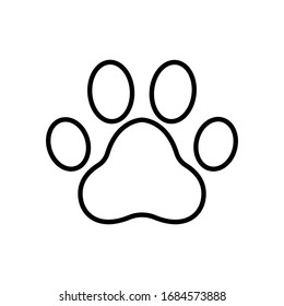 Paw Print, Foot Print Icon Vector Isolated