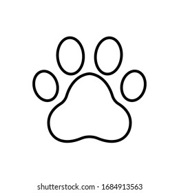 Paw Print, Footprint Icon Vector Isolated