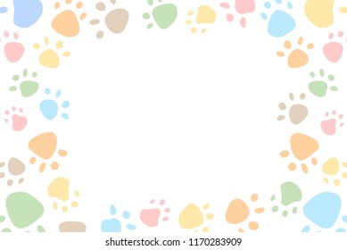 Paw Print Frame Stock Vector (Royalty Free) 1170283909 | Shutterstock