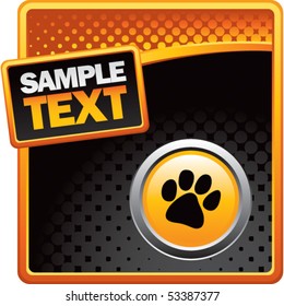 paw print halftone advertisement