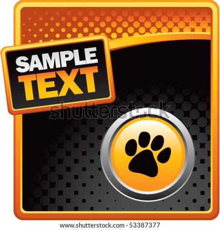 paw print halftone advertisement