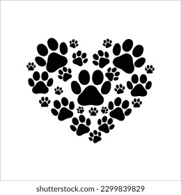 Paw Print Heart SVG, Fur Mom svg, Dog Mom svg, Dog Mama, Paw Prints, Dog Quotes, paw, Dog Lover svg, Cricut Cut File svg