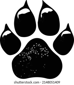 Paw Print icon.
black and white paw print vector 