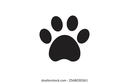 Paw Print icon. Cat or dog paw icon. Zoo, vet logo element. Paw print vector symbol. Vector illustration.
