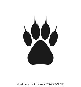 paw print icon design template vector isolated illustration