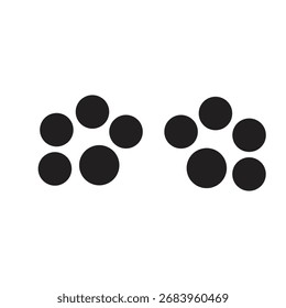 Paw print icon design template isolated