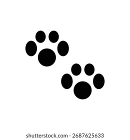 Paw print ícone modelo de design isolado