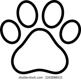 paw print icon . Dog or cat paw print illustration