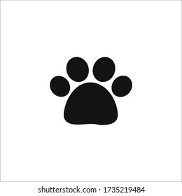 Paw print icon. Dog paw vector illustration.Footprint of animals.