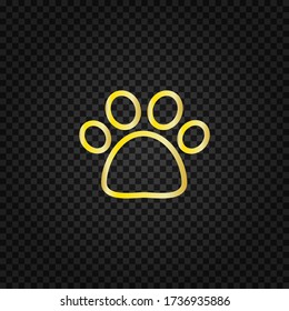 Paw print icon. Dog paw vector illustration.Footprint of animals.