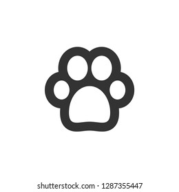 Paw print icon graphic design template vector isolated