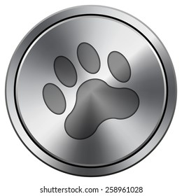 Paw print icon. Internet button on white background. EPS10 Vector. 