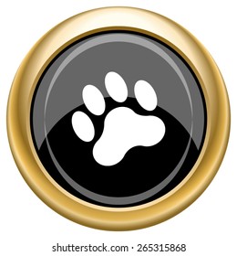Paw print icon. Internet button on white  background. EPS10 Vector. 