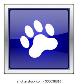 Paw print icon. Internet button on white background. EPS10 vector.
