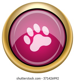 Paw print icon. Internet button on white background. EPS10 vector.